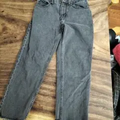 H&М ダークグレー ストレートデニム US 4
