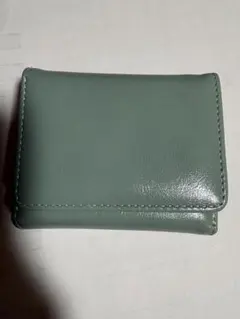 三つ折り財布 コンパクトウォレット くすみグリーン