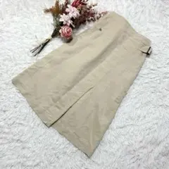 【美品】HUMAN WOMAN 亞麻混 A字裙 M