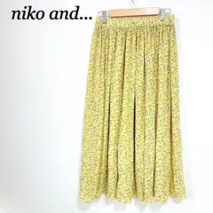 【美品】niko and...ニコアンド 花柄ロングプリーツスカート　フラワー