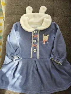 クーラクール ウサギ耳付きワンピース 80サイズ