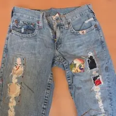 TRUE RELIGION パッチワーク ブーツカットデニム 31インチ - メルカリ