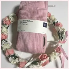 新品❤︎ベビーギャップリブ編みくまさんタイツ❤︎