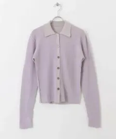 KBF バイカラーポロRIBニット