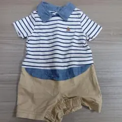 baby GAP ストライプロンパース 3-6ヶ月