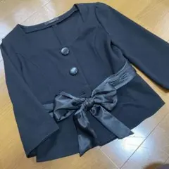 ❇️お値下げ❇️《chereaux》 リボン付きジャケット　ブラックのサムネイル