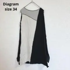 【ダイアグラム グレースコンチネンタル】ノースリーブチュニック シルク100