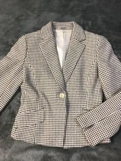 【CERCHIO】美品　白地黒ドット柄　ジャケット
