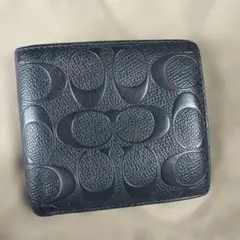 COACH 二つ折り財布 ブラック シグネチャーのサムネイル