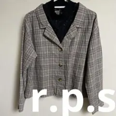 r.p.s レースネック　チェック　長袖　シャツ　ドッキングのサムネイル