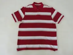 Faded Glory ポロシャツ レッド ボーダー XLのサムネイル