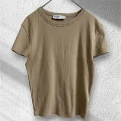 ベルシュカ　リブカットソー　Tシャツ　半袖　ストレッチ　ベージュ　M