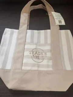 新品未使用 Trader Joe's ストライプ ミニトートバッグのサムネイル