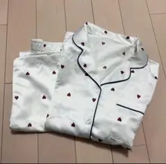 GU ルームウェア サテンパジャマ ハート