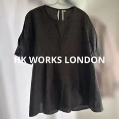 HK WORKS LONDON ドット柄ブラウス LL