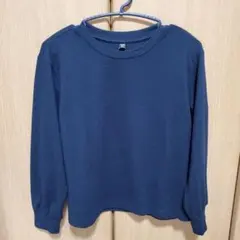 ユニクロ ソフトニットパフスリーブクルーネックT（長袖）Lサイズ レディース