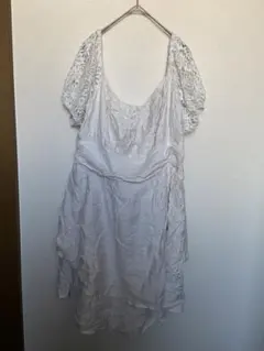 GRACE KARIN ホワイト チュニック 半袖　XL レディース オフショル