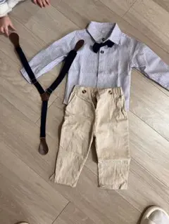フォーマルシャツ・パンツ・サスペンダーセット