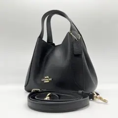 美品✨コーチ ハドリー ホーボー 21 ショルダーバッグ 2way レザー 黒
