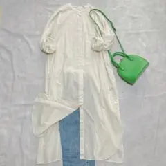 アーバンリサーチドアーズ コットン100％ スタンド シャツワンピース　ロング