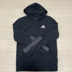 adidas フルジップパーカー ブラック Mサイズのサムネイル