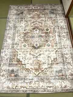 サヤンサヤン アンティーク ラグ マット 133x195 1.5畳 ネイビー