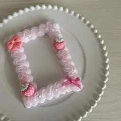 ホイップデコ トレカケース ピンク いちご りぼん いちごミルク