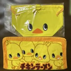 チキンラーメン　ランチ弁当巾着　タオルセット
