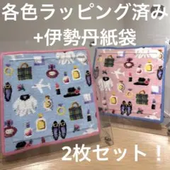 FEILER ファイラー ハンカチ レッド系／ピンク系 iena別注モデル