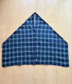 ミキハウス　6WAY授乳ケープ　チェック柄　グリーン/ネイビー