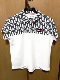 TOMMY HILFIGER GOLF 半袖ポロシャツ 総柄 Sのサムネイル