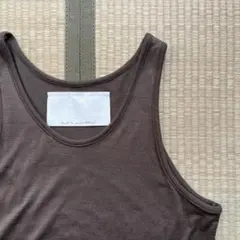 nonnotte タンクトップ ウール100% olive brown サイズ4