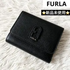 美品 FURLA フルラ ダフネ ブラックレザー 三つ折り財布 2026年最新】フルラ財布新品 ダフネの人気アイテム - メルカリ