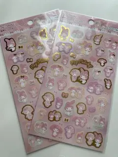 マイメロディ 箔押しシール 2枚セット サンリオ