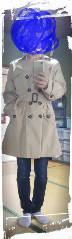 ベージュ ダブルブレスト トレンチコート グレースギャラリー