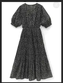 GRL グレイル 花柄Vネック消しプリーツワンピース[pr44]