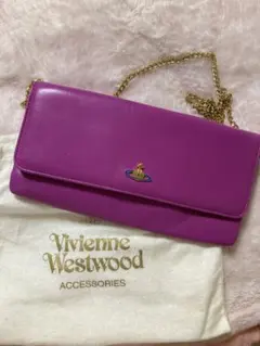 チェーンショルダーバッグ　ビビアンウエストウッド　パープル
