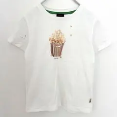 【ポールスミスジュニア】半袖Tシャツ ポップコーン柄 白 6a 人気柄【AC1】