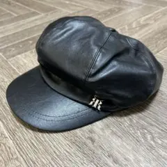 Riu 黒 ブラック キャスケット キャップ