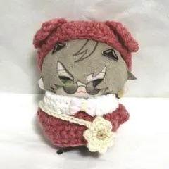 【194】 にじぱぺっとサイズ ねこ耳ベレー帽セット ピンク