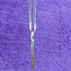 スネークチェーン ロングネックレス シルバー系