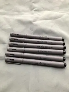 uni PIN-02A 黒 6本セット