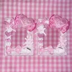 量産型 ピンク ホイップデコ トレカケース リボン 平成女児 地雷 硬質ケース