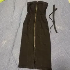 ブラックデニムジャンスカサロペット