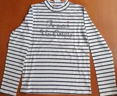 ポンポネット　ストライプ 長袖カットソー 160