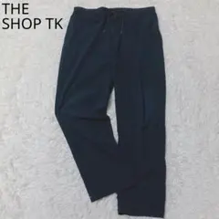 ザショップティーケー　イージーパンツ　ストレッチ　無地　カジュアル　ネイビー　L