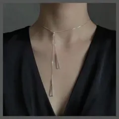 【新品】二重アクセサリー シルバー ネックレス ロング レディース きれいめ
