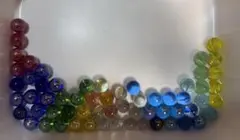 ガラス製ビー玉 多色セット62個入り