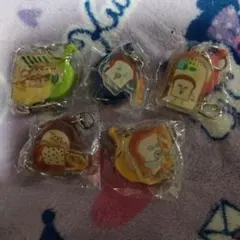 A-56　コンプ　パンどろぼう リールキーチェーン　全5種セット　絵本　鍵