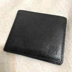 極美品　IL BISONTE 二つ折り財布 ブラック　レザー　黒のサムネイル